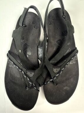 Merrell Black Braided Slingback Sandals